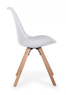 Set 4 Sedie 54x49x83,5 cm in Similpelle Bianco