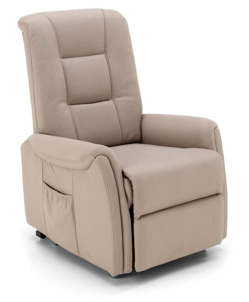 Poltrona Alzapersona Elettrica 1 Motore in Similpelle Tortora