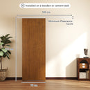 Porta Scorrevole 75x3,5x210 cm con Binario in Alluminio in MDF Effetto Legno Marrone      