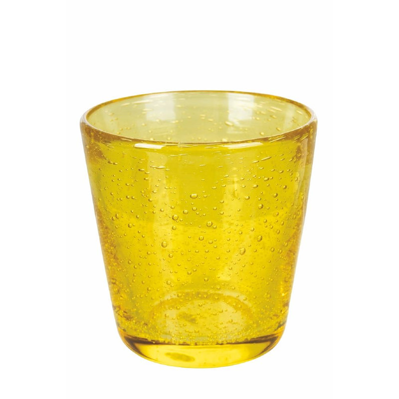 Set 6 Tazzine per Liquori Liquorini Cancun Sunset in Vetro VdE Tivoli 1996 Rosso