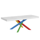 Tavolo Allungabile 200-460x90x77 cm Volantis Premium Bianco Frassino Telaio 4B 