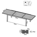 Tavolo Formentera 160/240x90x75 h cm in Alluminio Bianco