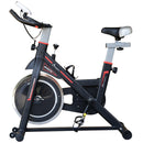 Cyclette Allenamento Aerobico da Casa Professionale in Acciaio Nero 