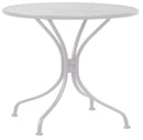 Tavolo da Giardino Rotondo Ø90cm in Acciaio Ivrea Bianco