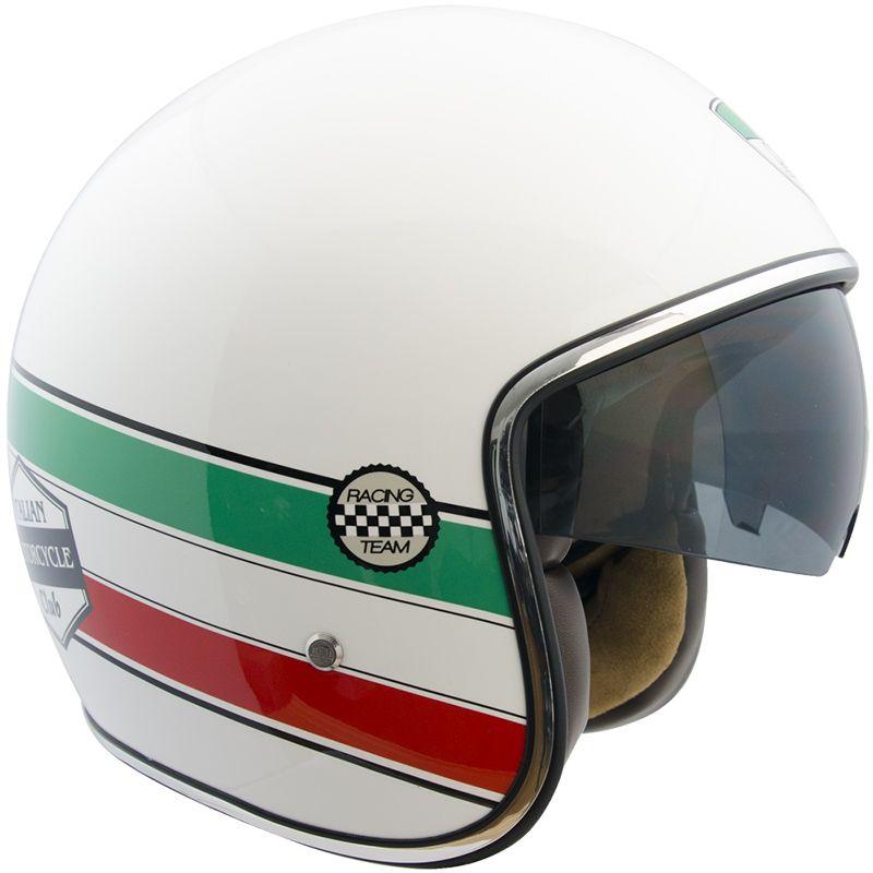Casco Jet per Scooter Occhiale Interno CGM Italia 133I Bianco 