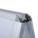Espositore Pubblicitario Bifacciale a Cavalletto Pieghevole in PVC Bianco 64x8x121 cm 