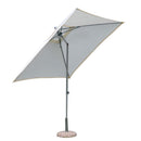 Ombrellone da Giardino 2,2x2,2 m Palo Ø38 mm in Alluminio Vorghini Joint Bianco e Ecrù