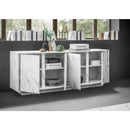 Madia Rock 4 ante effetto marmo bianco 180x43x79h cm