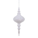 Set 12 Palline Decorative per Albero di Natale con Punta H19,8 cm Bianco