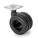 Kit 4 Ruote per Mobili Ø65 mm in Plastica Emuca Nero