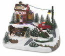 Villaggio Natalizio in Plastica con Luci e Suoni 23,5x16x17 cm Soriani Carrozza e Macchina