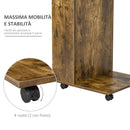 Tavolino da Salotto 60x40x70 cm in Legno Truciolare Marrone