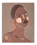 Dipinto su Tela Tribal 1 80x2,8x100 cm in Legno e Tessuto