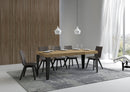  Tavolo Allungabile 140-400x90x77 cm Flame Premium Quercia Natura Telaio Antracite