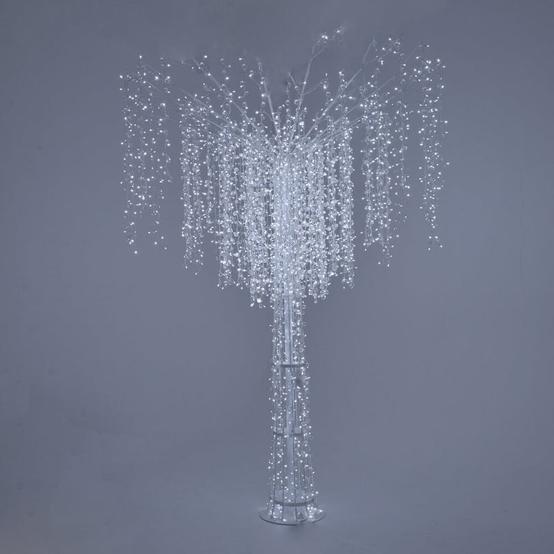Albero di Natale Luminoso con 2272 Led Bianco H300cm Cristallo