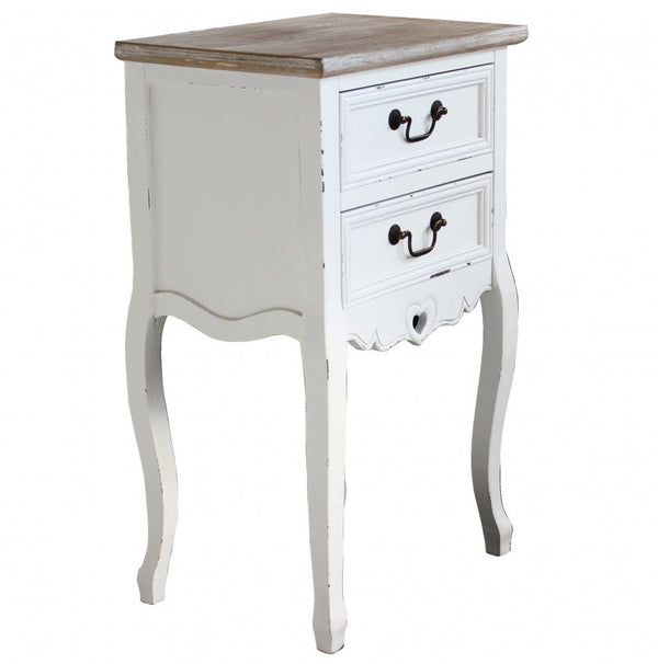 Herzschrank 2 44x32x74 h cm aus weißem Paulownia-Holz acquista