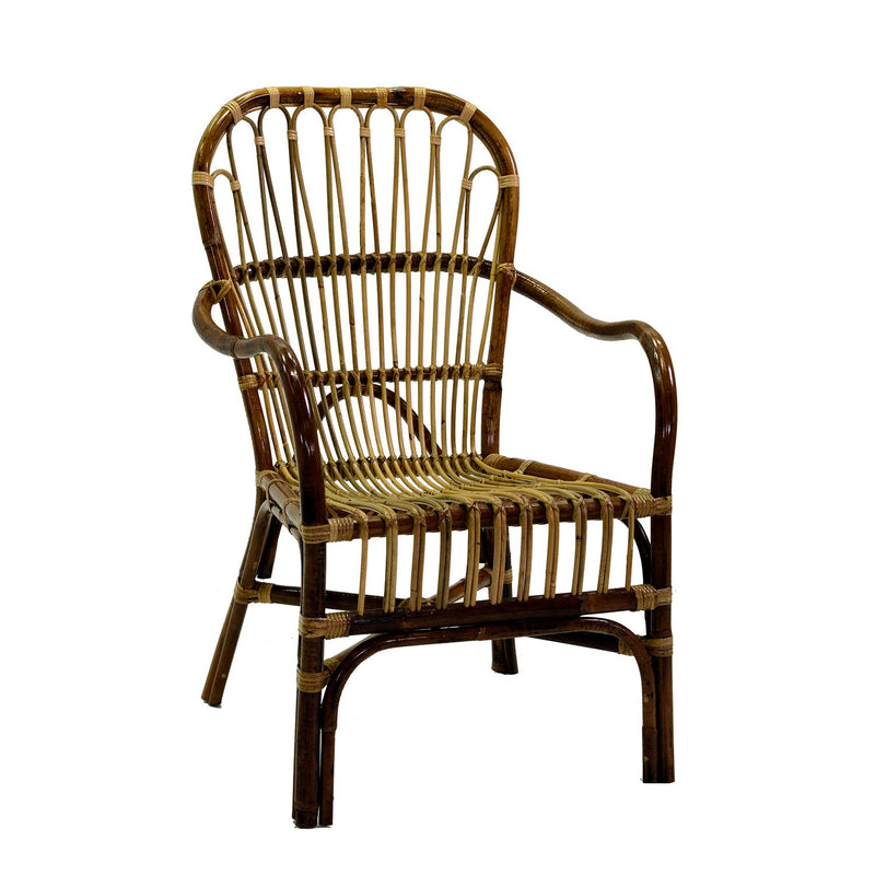 Poltrona da Giardino in Rattan 64x73H45/98cm Naturale