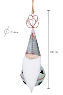 Addobbi Natalizi Sfera Babbo Natale da Appendere Ø 16 cm in Metallo