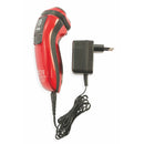 Rasoio Elettrico Ricaricabile 3 Testine Oscillanti Kooper Figaro Rosso
