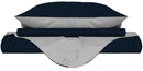 Copripiumino con Sacco e Federe Doubleface Blu Scuro\/Grigio Chiaro