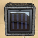 Lampada Solare da Giardino 20x20x68 cm con Illuminazione LED in Acciaio e Rattan PE Grigio  