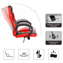 Sedia da Gaming Ergonomica 59x110/120x65 cm in Similpelle Nero/Rosso