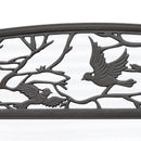 Panchina da Giardino in Acciaio con Schienale Decorato 127x60 cm  Bechy Marrone