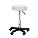 Sgabello per Parrucchieri Altezza Regolabile con 3 Rivestimenti  Nero Rosso e Bianco