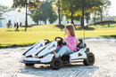 Go-Kart Elettrico per Bambini 2 Posti 24V Bianco  