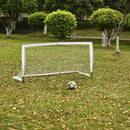 Porta da Calcio Portatile con Rete 186x90x89 cm  Bianca