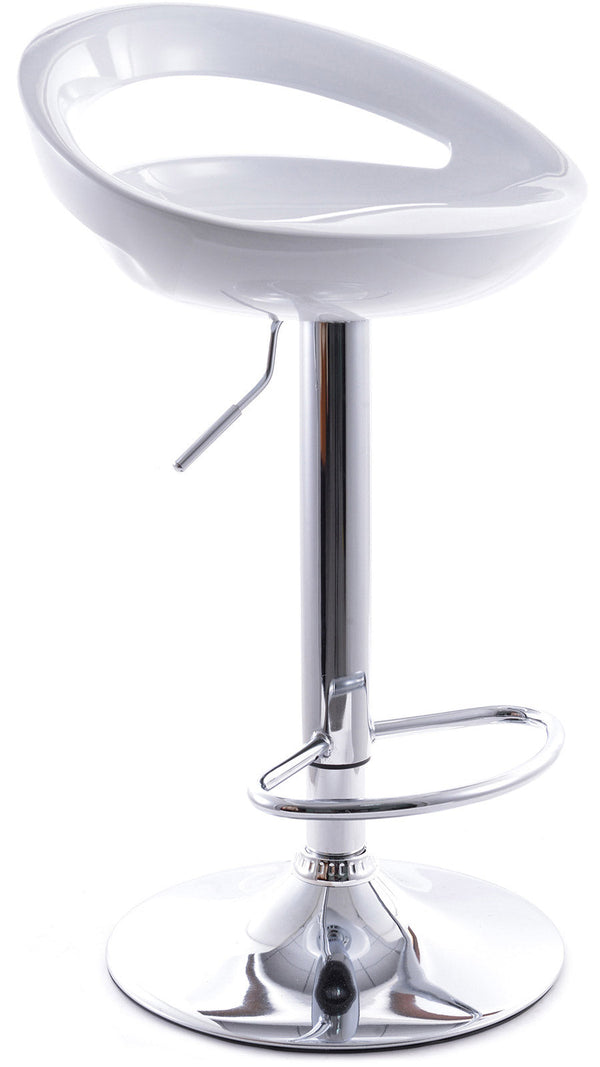 sconto Hocker mit Gasfeder und Drehsitz in Abs Vandi Bianco