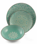 Servizio Piatti 18 Pezzi in Hard Dolomite Villa d'Este Baku Turchese