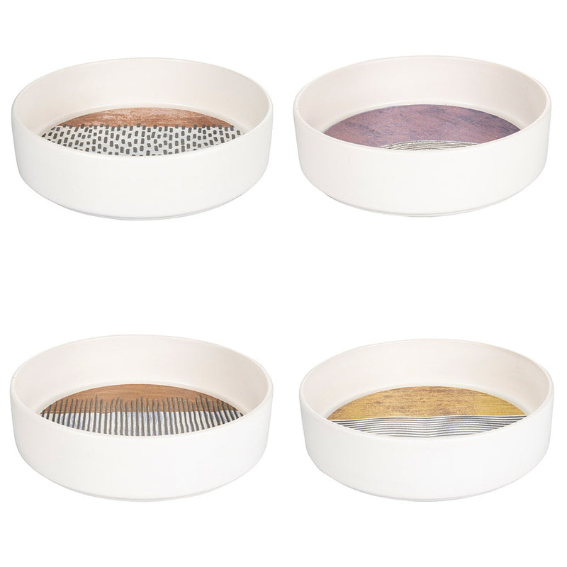 Set 4 Piatti Fondi Ø21x6 cm  in Ceramica VdE Tivoli 1996 Switch