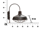 Lampada da Muro Bronks 30x40x37 cm in Ferro Nero