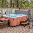 Telo Copertura per Vasca Idromassaggio 220x220x10 cm Design Pieghevole con Maniglie e Cinghie Grigio  