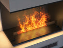 Camino a Vapore Elettrico Bifacciale Angolare a Sinistra 80x50x40 cm Invapo Corner L800 con Ricarica Automatica Nero      