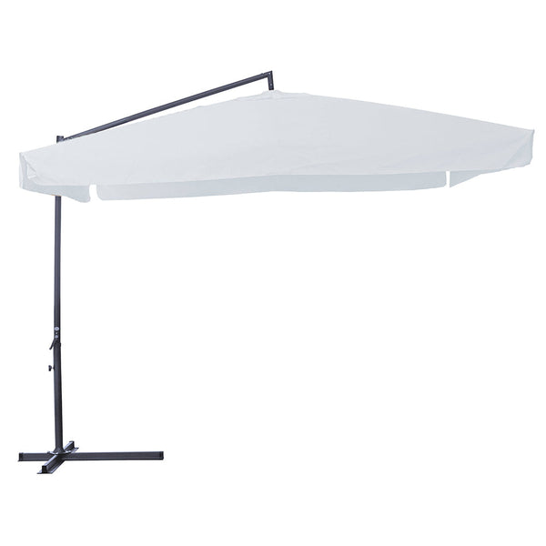 Dezentraler Sonnenschirm 3x3m Stahlkonstruktion für Outdoor Garten Weiß online