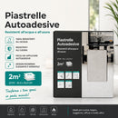 Set 22 Piastrelle Autoadesive per Pavimento e Parete 30x30 cm 2 mq in LTV PVC Effetto Marmo Grigio 