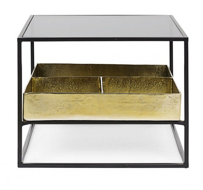 Tavolino 62x62x50h cm con Contenitore Mavila