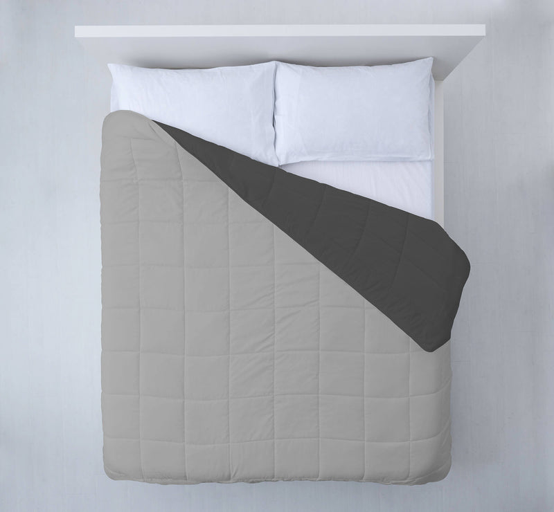 Piumino in Microfibra 120gr Doubleface Grigio Chiaro\/Grigio Scuro Varie Misure