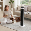 Ventilatore a Torre da Pavimento 25x25x80 cm Oscillante 70° in PP e ABS Bianco e Nero      
