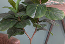 Ficus Lyrata Artificiale in Vaso con 34 Foglie Altezza 150 cm Verde
