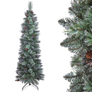 Albero di Natale Artificiale H210 cm Abete Slim 479 Tips Verde