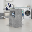 Mobile Asse da Stiro a Scomparsa Salvaspazio Richiudibile 55x38x90,5 cm In MDF Effetto Cemento