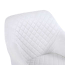 Poltrona Sedia Dondolo Relax Base Slitta Scandinavo Imbottita Design Unic Crema