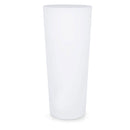 Vaso Rotondo Luminoso da Giardino Solare Autoricaricabile 38x38x86 cm in Polietilene Sined Solar 86 Bianco