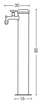 Fontana da Giardino con Rubinetto in Tinta Belfer 42/TT Antracite