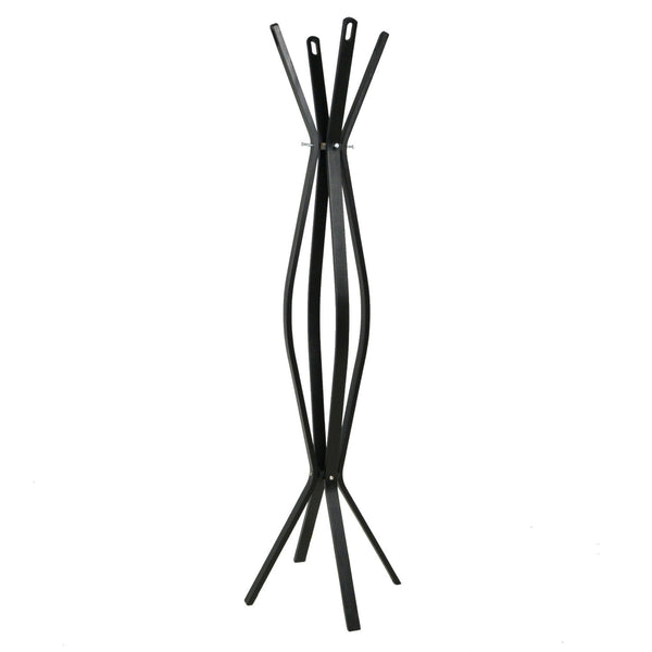 sconto Adami Kleiderständer aus Holz, 4-armig, schwarz, 60x60H178cm