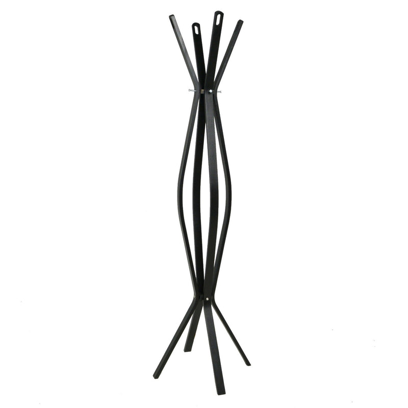 Appendiabiti a Stelo in Legno 4 Braccia 60x60H178cm Nero