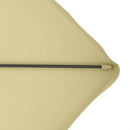 Ombrellone Decentrato 243x243x251A cm con Base a Croce in Metallo e Poliestere Beige  